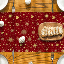 Axyaa Christmas Snow Table Runner - Indoor Outdoor Kitchen Dining Decor