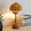 Axyaa Rattan Flower Bud Lamp USB DC Powered LED Desk Light