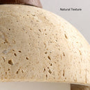 Axyaa Warm Yellow Travertine Half Circle LED Wall Lamps