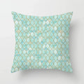 Axyaa Mint Green Geometric Printed Cushion Cover for Home Sofa Décor