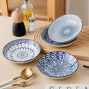 Axyaa Ceramic Round Snack Plate Set - 4pcs