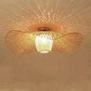Axyaa Rattan Pendant Lamp Chandelier Bamboo Kitchen Light Island Vintage Design