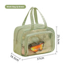 Axyaa Travel Toiletry Storage Bag: Portable PVC Organizer for Cosmetics, Toiletries & Makeup