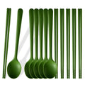 Axyaa Yellow Silicone Dinnerware Set: Spoon, Chopsticks, Flatware, Tableware