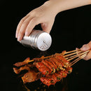 Axyaa Stainless Steel Seasoning Jar for Outdoor Barbecue, Condiment Holder with Toothpick Slot