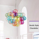 Axyaa Glass Bubble Chandelier - Nordic Ins Style LED Balloon Lamp for Girls' Room