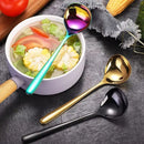 Axyaa Long Handle Soup Spoon - Stainless Steel Cutlery Dinnerware