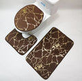 Axyaa Geometric Print Gold Rugs Set for Bedroom, Living Room, Bathroom