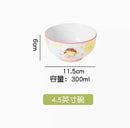 Axyaa Children's Rice Bowl Set: Cartoon Rice Bowl & Ceramic Tableware
