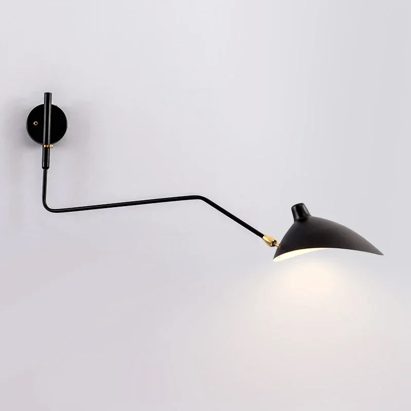 Axyaa Nordic LED Wall Light with Adjustable Long Arm for Living Room & Bedroom