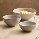 Axyaa Brown Thread Ceramic Bowl Set for Household, Japanese Restaurant, Noodles, Salad