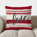 Axyaa Stylish Stripes Love Text Throw Pillow Cover for Sofa Bedroom Car