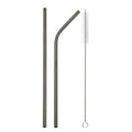 Axyaa Stainless Steel Drinking Straws Set with Cleaning Brush