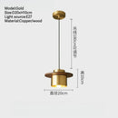 Axyaa Modern Copper LED Pendant Light for Living Dining Room - Hanging Lamp