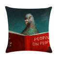 Axyaa Animal Oil Painting Pillowcase: Flax Sofa Cushion Adornment Cover