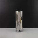 Axyaa Silver Geometric Ball Glass Vase - Abstract Cylinder Home Décor Accessory