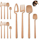 Axyaa Stainless Steel Flatware Set: 12Pcs Matte Silverware Knife Fork Spoon Tableware