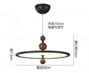 Axyaa Wood Grain LED Pendant Light - Retro Nordic Design