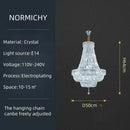 Axyaa European-Style Crystal Chandelier for Luxury Living Room, Villa & Staircase