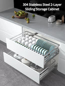 Stainless Steel Rack with Slide Rails for Kitchen Cabinet Organization by Axyaa