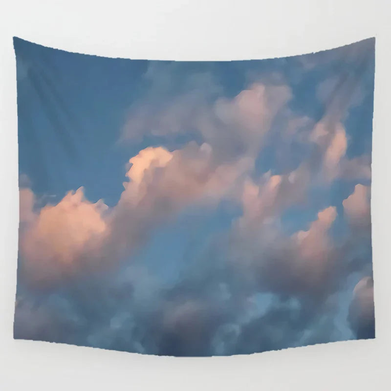 Axyaa Melodious Clouds Art Tapestry Wall Hanging - Hippie Bedroom Dorm Room Decor