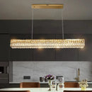 Axyaa Luxury Crystal LED Pendant Lights - Modern Steel Suspend Lamp Fixtures