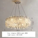 Axyaa Glass Crystal Chandelier: Modern Minimalist Luxury Pendant Light for Home Decor