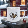 Axyaa Love Enamel Mug Set - Romantic Couples Coffee Cups