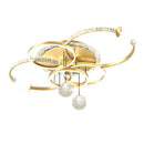 Axyaa LED Ring Ceiling Lamp | Gold Bedroom Study Living Room Light