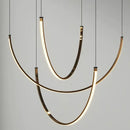 Axyaa Modern U-shaped Chandelier for Living Room, Dining Room, and Staircase