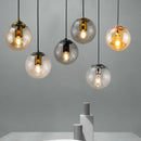 Axyaa Modern Glass Chandelier Gold Silver Amber Glass Suspension Lamp