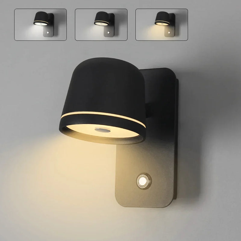 Axyaa Touch Dimmer LED Wall Lamp: Adjustable 3-CCT Brightness Sconce