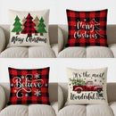 Axyaa Merry Plaid Pattern Pillow Cover for Sofa, Bedroom, Car