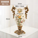 Axyaa Chinese Ceramic Craft Vase: Home Art Flower Arrangement Decoration