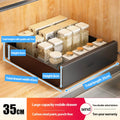 Axyaa Slide Out Cabinet Organizer Pantry Shelves Sliding Drawer Storage Rack
