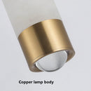 Axyaa Spanish Travertine Copper Pendant Light - Modern Minimalist Elegant Bedroom Lighting