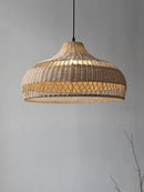 Axyaa Bamboo Rattan Wooden Pendant Light, Seaside Wabi Sabi Decor, Euro American Country Style