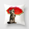 Axyaa Cartoon Cat Animal Sofa Cushion Cover - 45*45 Throw Pillow Home Decor
