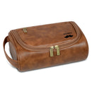 Axyaa Retro PU Leather Toiletry Bag: Unisex Travel Organizer | Men's Gift