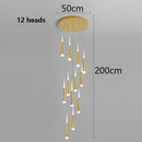 Axyaa Nordic Stair Chandelier Pendant Ceiling Light for Living, Bedroom, Dining Room