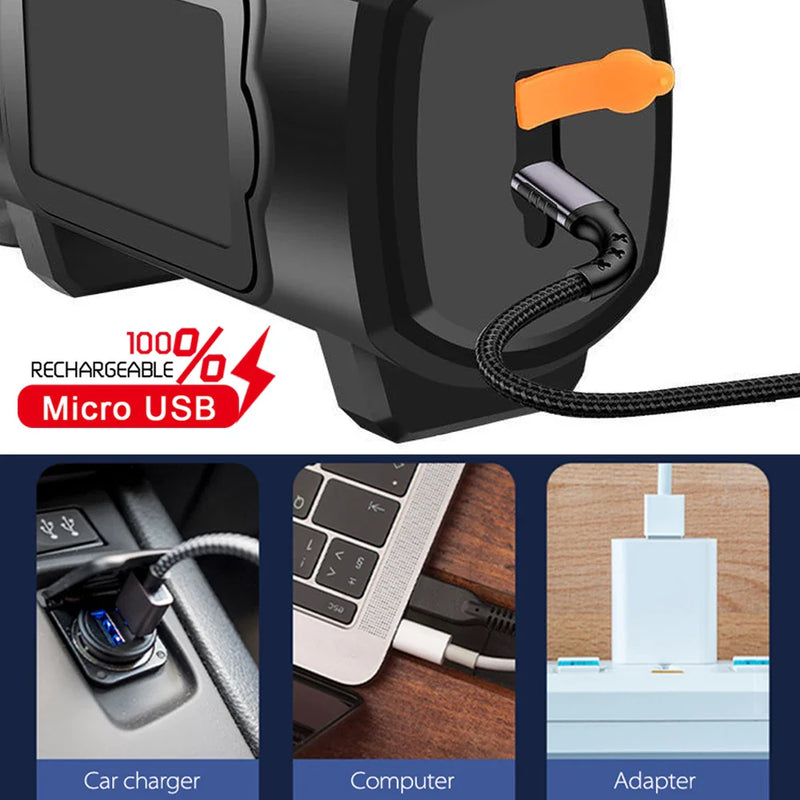 Axya Portable LED Searchlight Flashlight – USB Rechargeable, Powerful Handheld Work Light