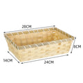 Axyaa Bamboo Basket: Handmade Rectangle Wicker Hamper for Home Storage & Display