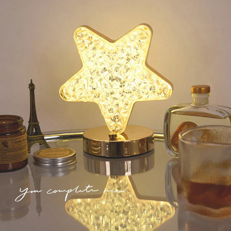 Axya LED Moon Star Tree Topper Night Light: Festive Christmas Tree Lamp