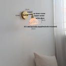 Axyaa LED Wall Sconce with Pull Chain Switch White Glass Stair Light
