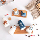 Axya Ceramic Seasoning Jar Set - Kitchen Spice Container & Seasoning Tool