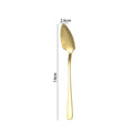 Axyaa Golden Stainless Steel Tableware Desserts Ice Cream Salad Spoon Set