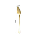 Axyaa Golden Stainless Steel Tableware Desserts Ice Cream Salad Spoon Set