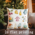 Axyaa Christmas Cushion Covers with Festive Prints for Sofa, Bedroom, Car