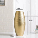 Axyaa Gold Ceramic Ball Vase: Modern Art for Home, Office Decor & Gifting