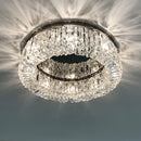 Axyaa Crystal LED Ceiling Chandelier, Modern Gold/Silver Light for Living Room, Bedroom, Hotel Hall